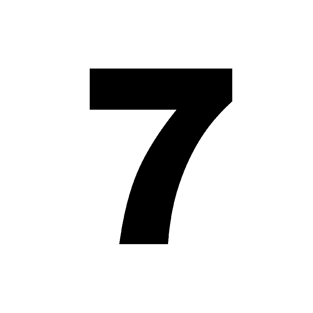 Черные начала 7. Цифра семь. Цифра 7 черная. Печатная цифра 7. 7 Без фона.