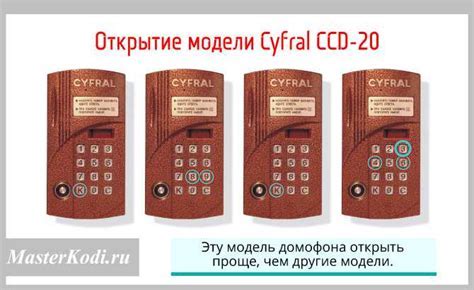 Алгоритм открытия домофона без ключа cyfral