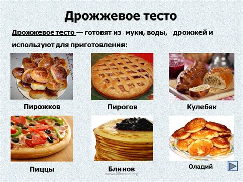 Виды и вкусы теста