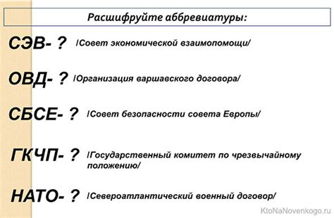 Виды и применение аббревиатур