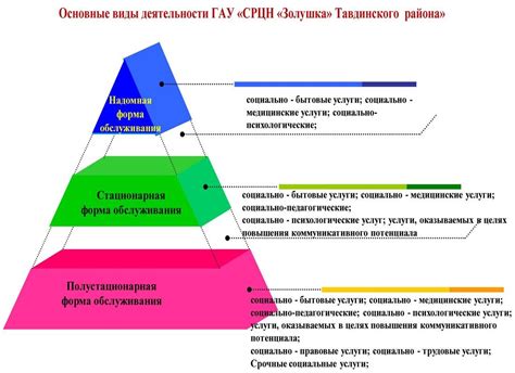 Виды предоставляемых услуг