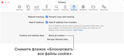 Включение файлов cookie в Safari на iPhone: простая инструкция