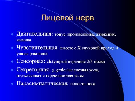 Восстановление лицевого нерва: общая информация