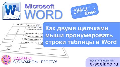 Второй метод удаления выделения ячеек в Word: использование мыши