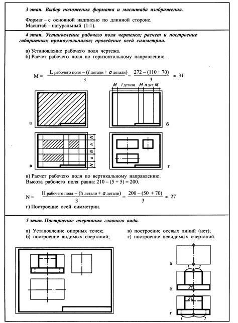 Выбор размеров и масштаба схемы