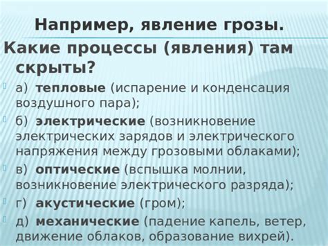 Гром: возникновение и процессы