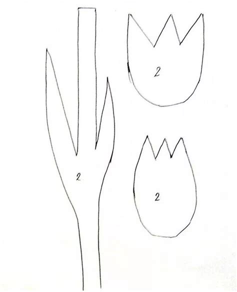 Детали для сборки и создания объемного тюльпана