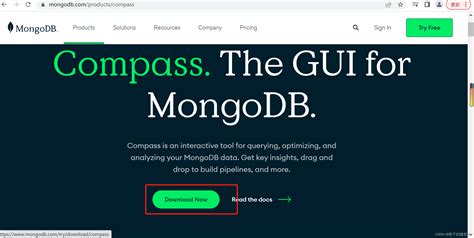 Загрузка MongoDB Compass