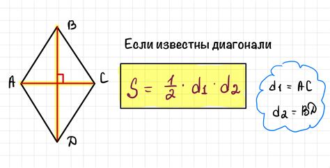 Задачи по расчету диагонали ромба