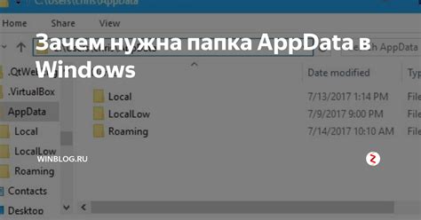 Зачем нужна папка AppData в Windows?