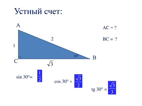 Значение синуса и косинуса