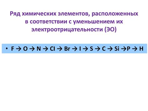 Значение электроотрицательности в химических связях