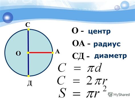 Известная площадь и диаметр