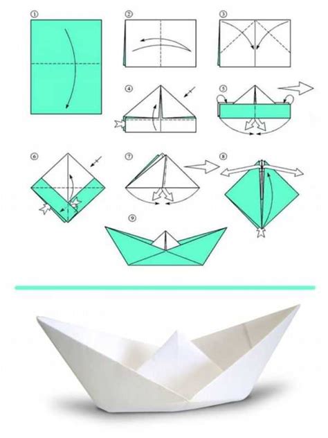 Изготовление корабликов из оригами
