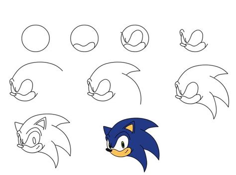 Изучите базовую анатомию Соника и начните рисовать с его глаз и мордочки