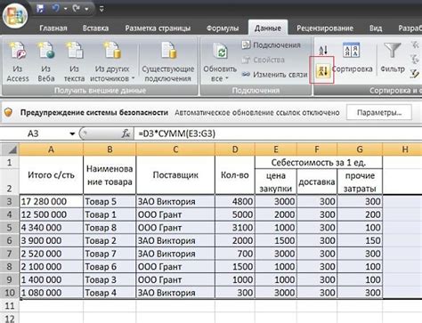 Инструкции по настройке сортировки Excel по убыванию