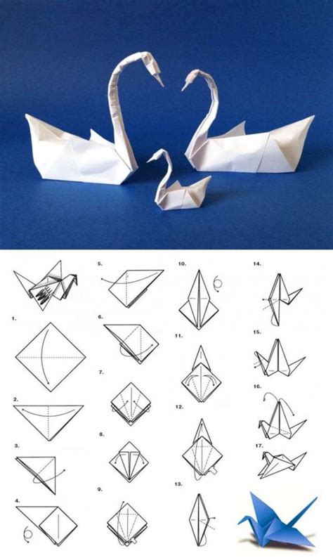 Инструкция по созданию бумажного лебедя