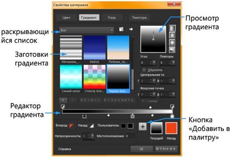 Использование градиентов