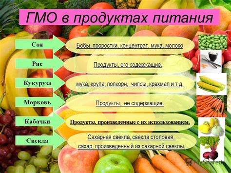 Какие продукты могут быть гмо?