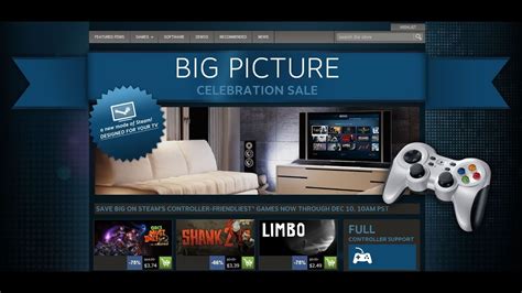 Как включить big picture в steam