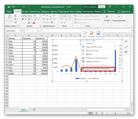 Как изменить название диаграммы в Excel