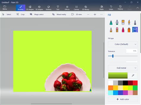 Как изменить цвет фона в Paint 3D