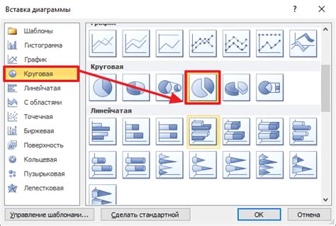 Как найти и выбрать круговую диаграмму в Word 2003