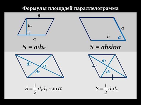 Как найти площадь параллелограмма