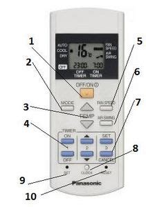 Как настроить кондиционер Panasonic