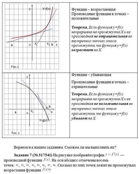 Как определить монотонность по значению производной