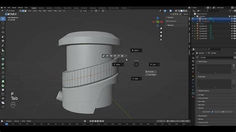 Как определить форму полукруга в Blender?