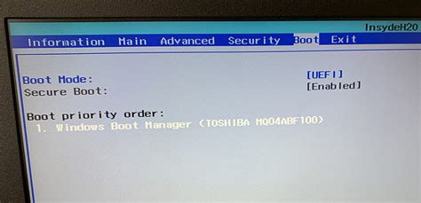 Как отключить Security Boot в BIOS Acer Aspire