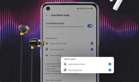Как подключить две пары наушников Realme