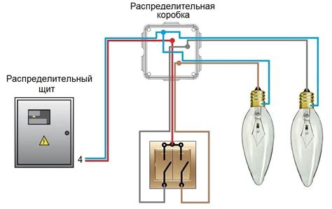 Как подключить двухклавишный выключатель: