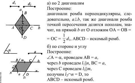 Как построить ромб