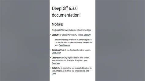 Как работает Deepdiff?