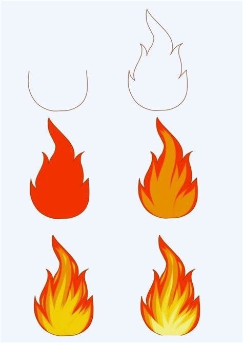 Карандаш и огонь: рисуем пламя для детей
