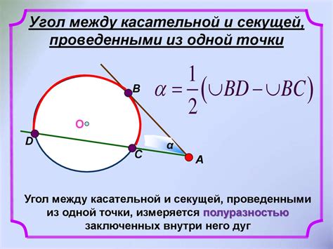 Методы нахождения радиуса окружности с касательной и секущей