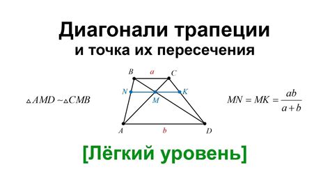 Метод 3: использование диагоналей трапеции