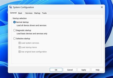 Метод 6: использование программы System Configuration Utility