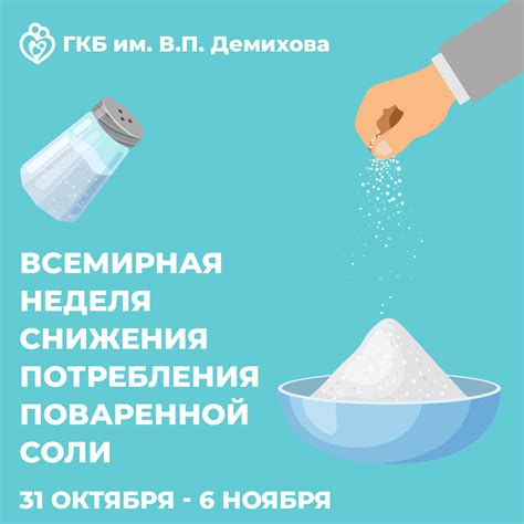 Минимизация потребления соли