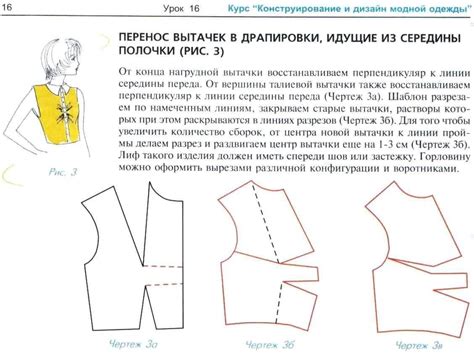 Нагрудная вытачка на выкройке: как выполнить