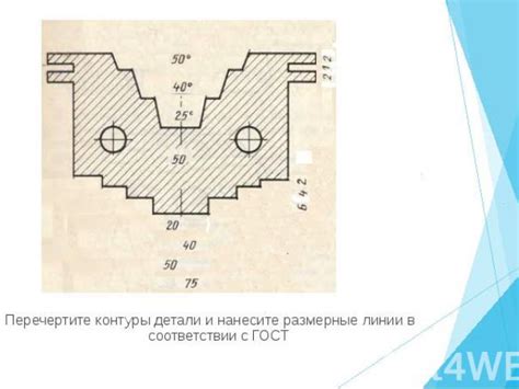 Нанесите основные контуры и линии