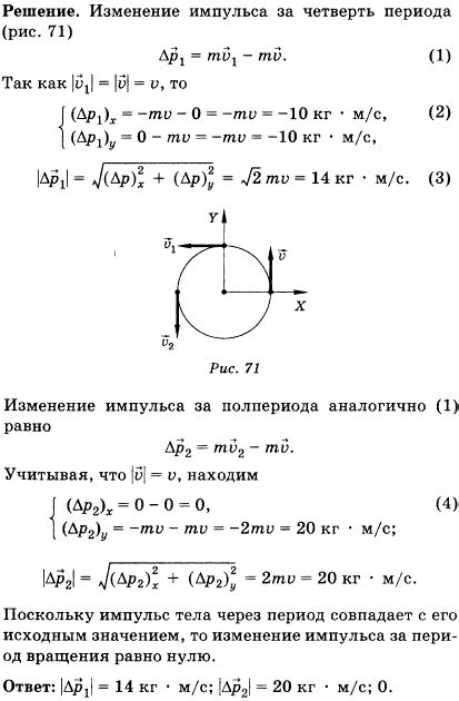 Направление движения круга