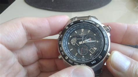 Настройка времени в календаре Casio Edifice