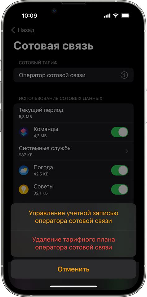 Настройка сотовой связи на iPhone 11