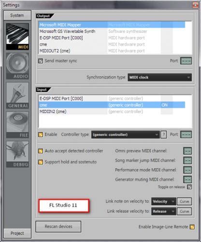 Настройка MIDI в FL Studio
