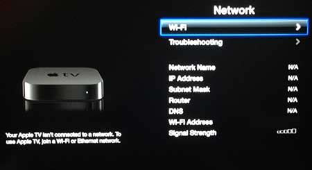 Настройка Wi-Fi на Apple TV