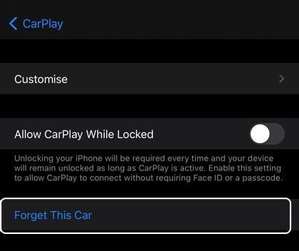 Настройте CarPlay на iPhone