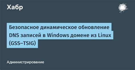 Обновление DNS-записей